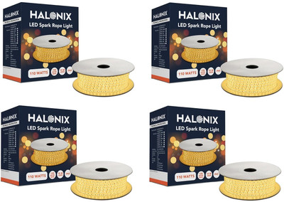 HALONIX 1200 LEDs 10 m Yellow Flickering Strip Rice Lights(Pack of 4)