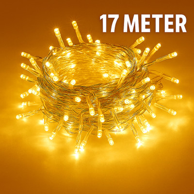 zyvolta 60 LEDs 17 m Yellow Steady String Rice Lights(Pack of 1)