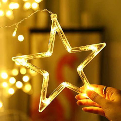 VibeX 138 LEDs 2.7 m Yellow Flickering, Steady Star Rice Lights(Pack of 1)