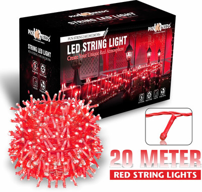 Pick Ur Needs 60 LEDs 20 m Red Steady String Rice Lights(Pack of 1)