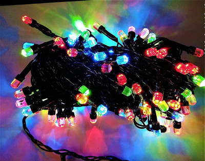 SAYENY 60 LEDs 15 m Multicolor Color Changing, Flickering, Steady String Rice Lights(Pack of 1)