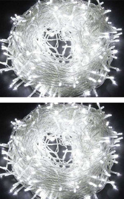 LightFlow 40 LEDs 10 m White Steady Bulb Rice Lights(Pack of 2)