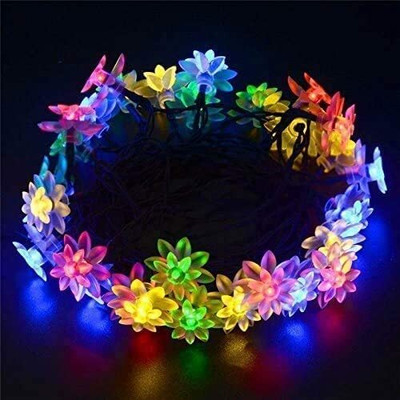 BRIGHTDAZZLE 14 LEDs 5 m Multicolor Steady Flower Rice Lights(Pack of 1)