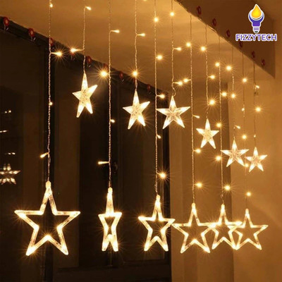 FIZZYTECH 118 LEDs 3.5 m Yellow Flickering Star Rice Lights(Pack of 1)
