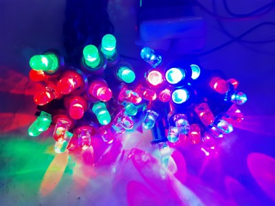 A.S.D. Electronics 200 LEDs 34.14 m Red, Green, Blue Flickering String Rice Lights(Pack of 4)