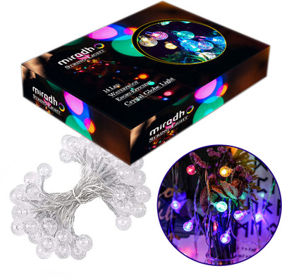MIRADH 14 LEDs 3 m Multicolor Steady Ball Rice Lights(Pack of 1)