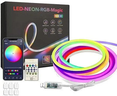 Longitude 2000 LEDs 5 m Multicolor Color Changing, Flickering, Steady Strip Rice Lights(Pack of 1)