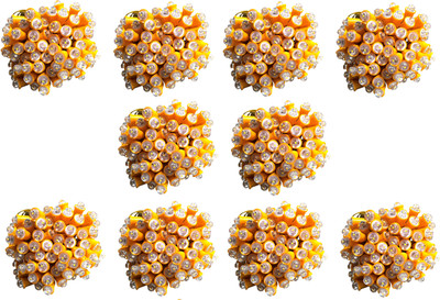 Barito 35 LEDs 10 m Yellow Steady Bulb Rice Lights(Pack of 10)