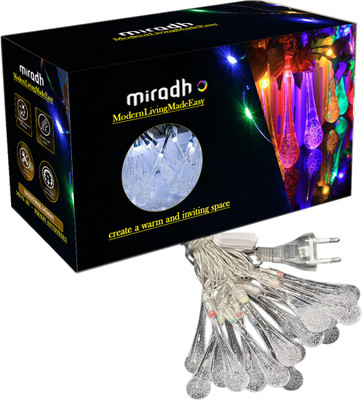 MIRADH 14 LEDs 3 m Multicolor Steady Water Drop Rice Lights(Pack of 1)