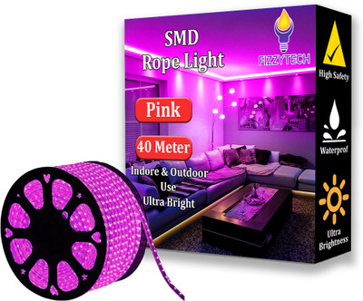 FIZZYTECH 5200 LEDs 40 m Pink Color Changing Strip Rice Lights(Pack of 1)