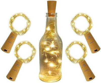 Party Pack 20 LEDs 2.03 m Yellow Steady Bulb Rice Lights(Pack of 4)