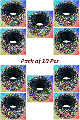 SV GLOBAL 42 LEDs 15 m Multicolor Steady Bell Rice Lights(Pack of 10)
