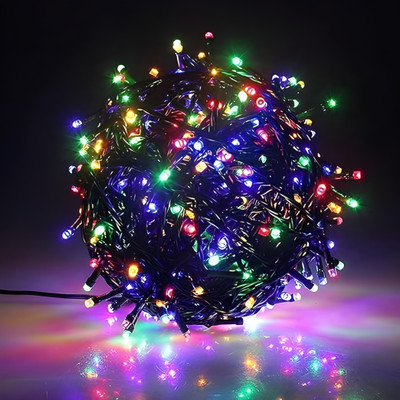 Kingdom 112 LEDs 28 m Multicolor Flickering String Rice Lights(Pack of 1)