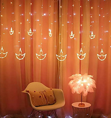 Bronxton 6 LEDs 3 m Yellow Color Changing, Flickering, Steady Diya Rice Lights(Pack of 1)