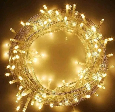brothers enterprise 40 LEDs 12 m Yellow Steady String Rice Lights(Pack of 2)