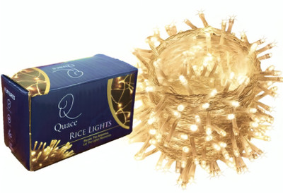 QUACE 40 LEDs 10.5 m Yellow Steady String Rice Lights(Pack of 1)
