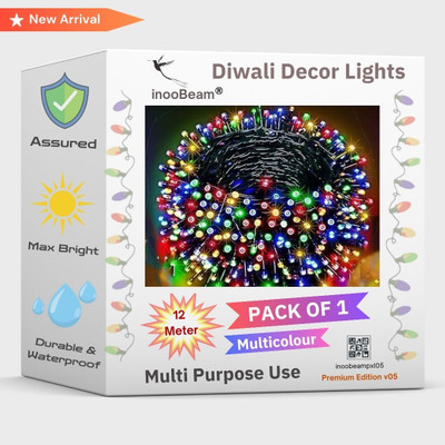 inooBeam 44 LEDs 12 m Multicolor Steady String Rice Lights(Pack of 1)
