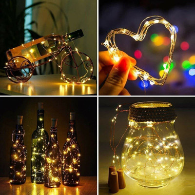 Local Charm 20 LEDs 1.02 m White Steady Bottle Rice Lights(Pack of 2)