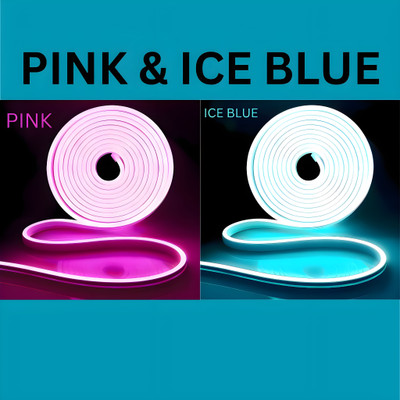 shinepark 600 LEDs 5 m Pink, White, Blue Steady Strip Rice Lights(Pack of 2)