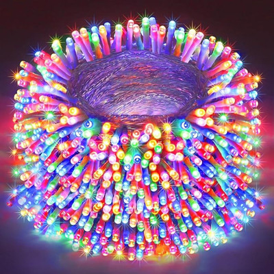 Zebrilla 58 LEDs 20 m Multicolor Color Changing, Flickering, Steady String Rice Lights(Pack of 1)