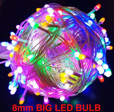 NVhr 40 LEDs 15 m Multicolor Steady, Flickering, Color Changing String Rice Lights(Pack of 2)