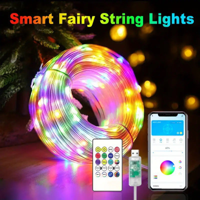 WunderVoX 100 LEDs 10 m Multicolor Color Changing, Flickering, Steady String Rice Lights(Pack of 1)
