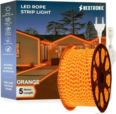 neotronic 1200 LEDs 5 m Orange Steady Strip Rice Lights(Pack of 1)