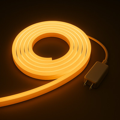RAYVIX 600 LEDs 4 m Orange, White Steady Strip Rice Lights(Pack of 1)