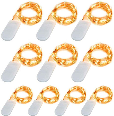 ELEPHANTBOAT 20 LEDs 14 m Orange Color Changing Clip Rice Lights(Pack of 4)