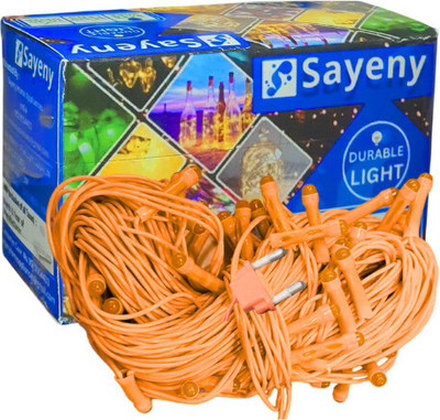 SAYENY 40 LEDs 15 m Orange Steady String Rice Lights(Pack of 1)