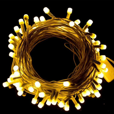 TurboTraders 32 LEDs 12 m Yellow Steady String Rice Lights(Pack of 1)