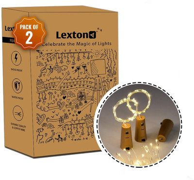 Lexton 20 LEDs 2 m Yellow Steady String Rice Lights(Pack of 2)