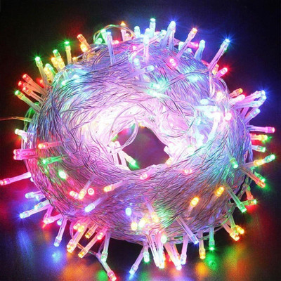 Syspro 125 LEDs 30 m Multicolor Color Changing, Flickering, Steady Bulb Rice Lights(Pack of 1)