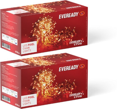 EVEREADY 72 LEDs 15 m Blue Steady Bulb Rice Lights(Pack of 2)