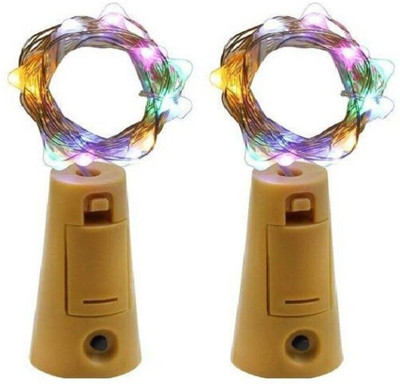 xenith 20 LEDs 2.03 m Multicolor Steady String Rice Lights(Pack of 2)