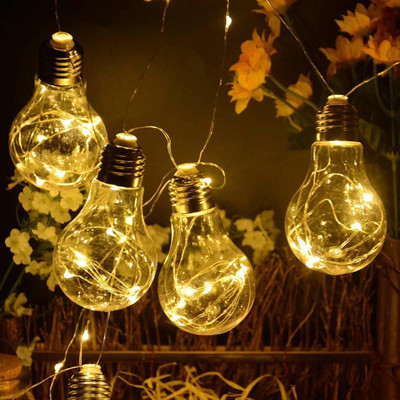 OSHD 100 LEDs 3 m Gold Flickering Bulb Rice Lights(Pack of 1)