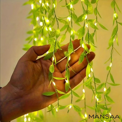 MANSAA 200 LEDs 3 m Green Steady Leaf Rice Lights(Pack of 1)