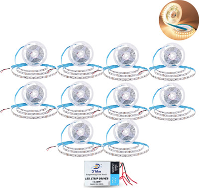 D'Mak 10 LEDs 5 m Yellow Flickering Bulb Rice Lights(Pack of 10)