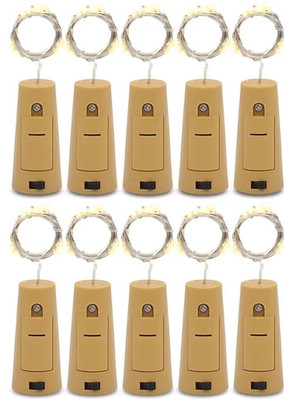 Local Charm 20 LEDs 1.98 m Yellow Steady String Rice Lights(Pack of 10)