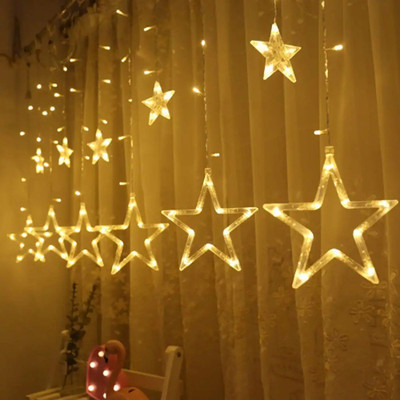 SEVENSPACE 138 LEDs 2.49 m Yellow Flickering Star Rice Lights(Pack of 1)