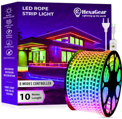 HexaGear 1300 LEDs 10 m Multicolor Flickering Strip Rice Lights(Pack of 1)