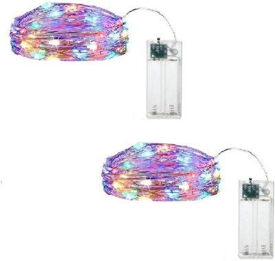 xenith 30 LEDs 3 m Multicolor Steady String Rice Lights(Pack of 2)