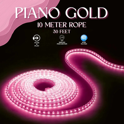 Piano 1200 LEDs 10 m Pink Steady Strip Rice Lights(Pack of 1)