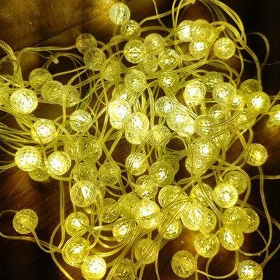WBD 100 LEDs 4 m Yellow Steady Ball Rice Lights(Pack of 1)