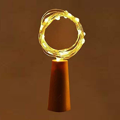 diyadecor 20 LEDs 2.03 m Yellow Steady Bulb Rice Lights(Pack of 1)