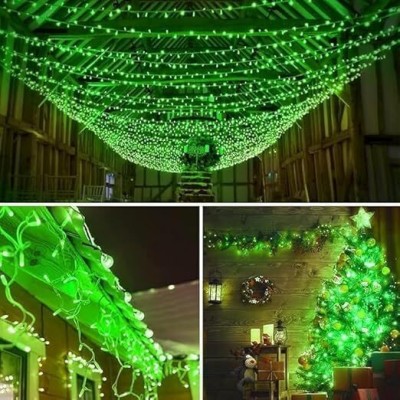 KINIS 250 LEDs 50 m Green Steady String Rice Lights(Pack of 1)