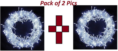 Yathart 40 LEDs 15 m White Steady Bell Rice Lights(Pack of 2)