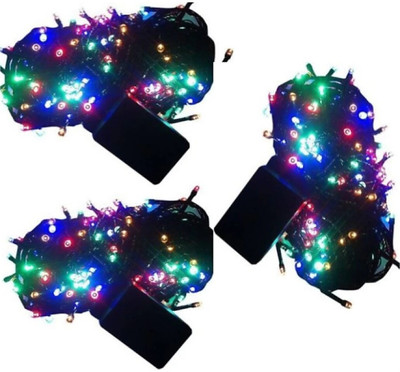 Local Charm 168 LEDs 8 m Multicolor Flickering String Rice Lights(Pack of 3)