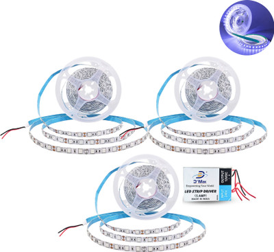 D'Mak 3 LEDs 5 m Blue Flickering Strip Rice Lights(Pack of 3)