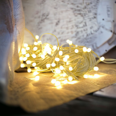 KMC TRADER 100 LEDs 10 m White Steady String Rice Lights(Pack of 1)